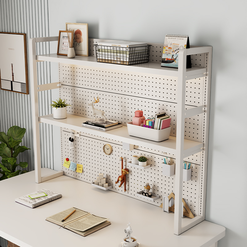 Gaming Accessories Rack - Verstelbare metalen pegboard-organizer Meerlaagse bureauplanken voor